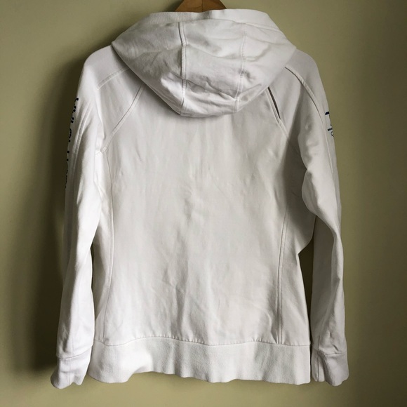 Hudson’s Bay Vancouver 2010 Olympics white sweater zip up jacket size medium - Picture 3 of 6